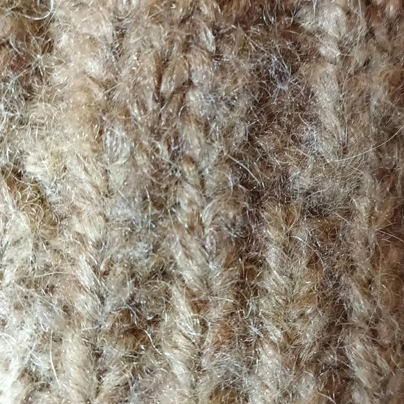 Banana Republic Alpaca Italian Yarn Knit mock neck drop shoulder tan ombre  xs - Picture 8 of 9